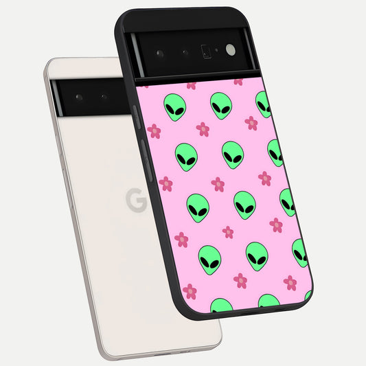  Cosmic Cute Crush phone case For Google Pixel 6 Pro showing premium glass back cover with detailed artwork
