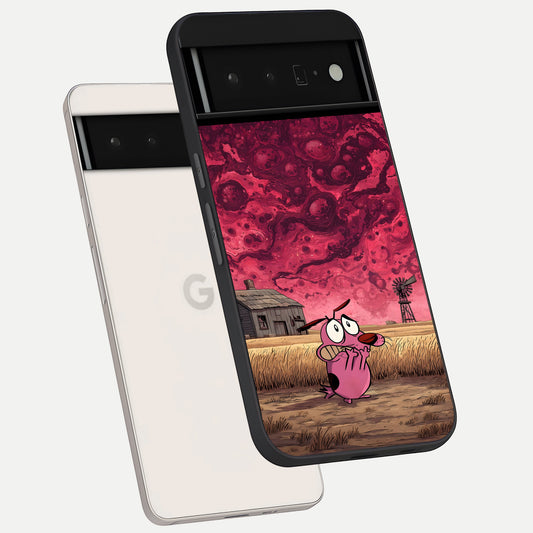  Courage Under Sky phone case For Google Pixel 6 Pro showing premium glass back cover with detailed artwork