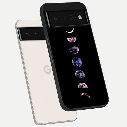  Crimson All Planets phone case For Google Pixel 6 Pro showing premium glass back cover with detailed artwork