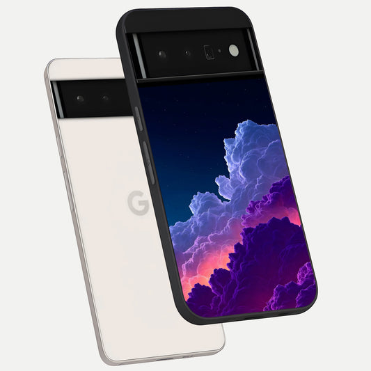  Dreamy Cloud Skies phone case For Google Pixel 6 Pro showing premium glass back cover with detailed artwork