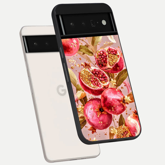  Golden Bloom Glow phone case For Google Pixel 6 Pro showing premium glass back cover with detailed artwork
