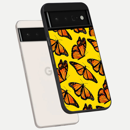  Golden Wing Flight phone case For Google Pixel 6 Pro showing premium glass back cover with detailed artwork