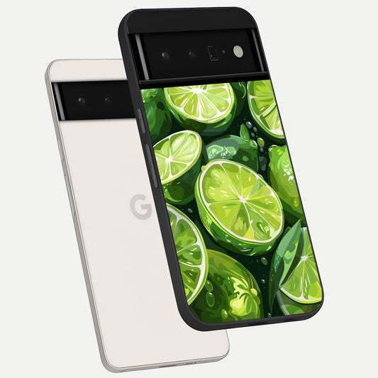  Green Kawasaki phone case For Google Pixel 6 Pro showing premium glass back cover with detailed artwork