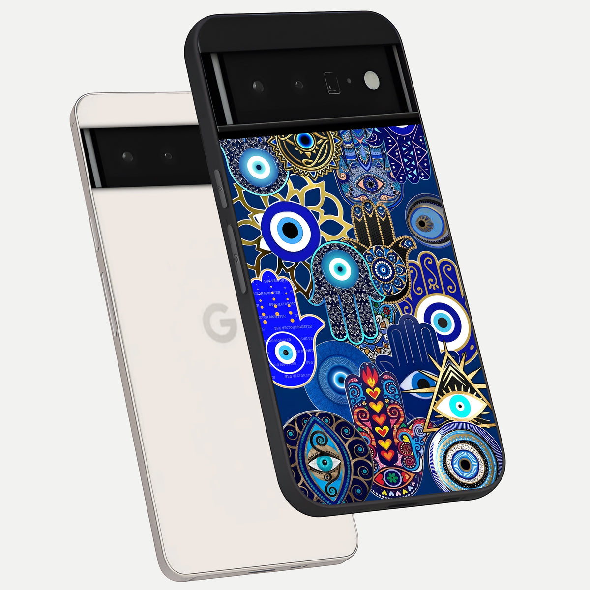  Mystic Palm Guard phone case For Google Pixel 6 Pro showing premium glass back cover with detailed artwork