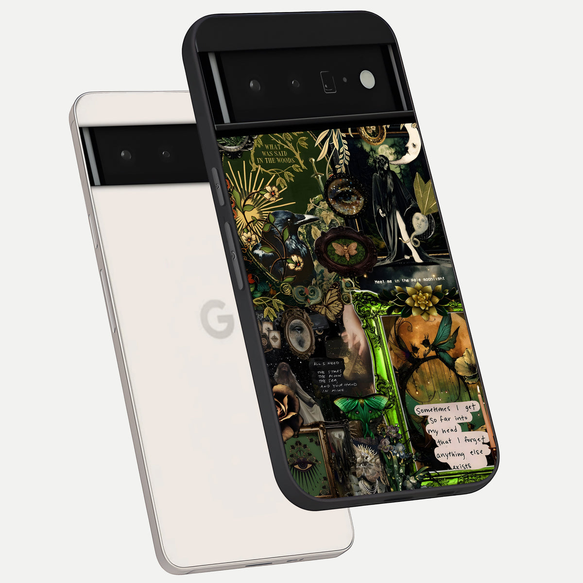  Mystic Woods Secret phone case For Google Pixel 6 Pro showing premium glass back cover with detailed artwork