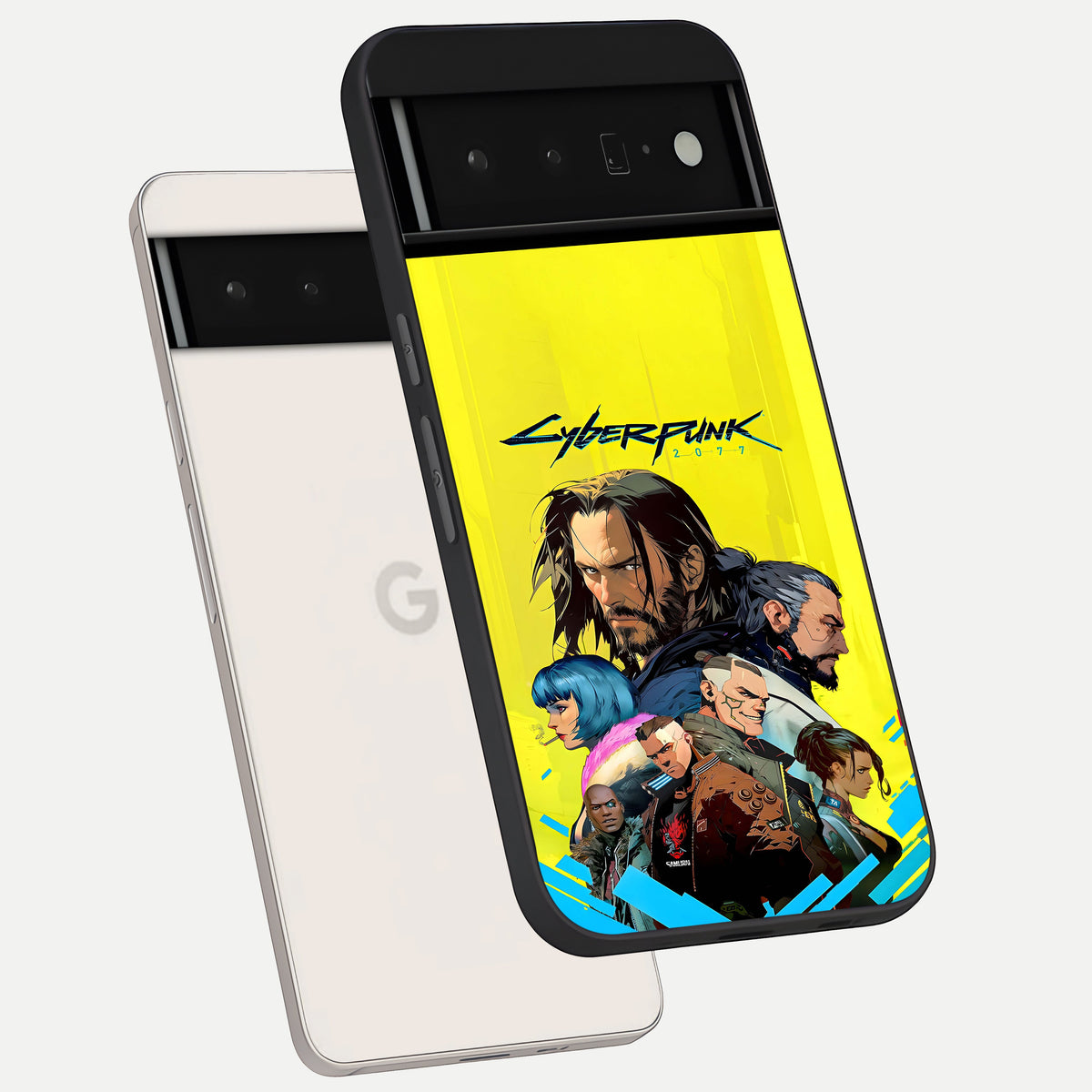  Neon Rebel Genesis phone case For Google Pixel 6 Pro showing premium glass back cover with detailed artwork