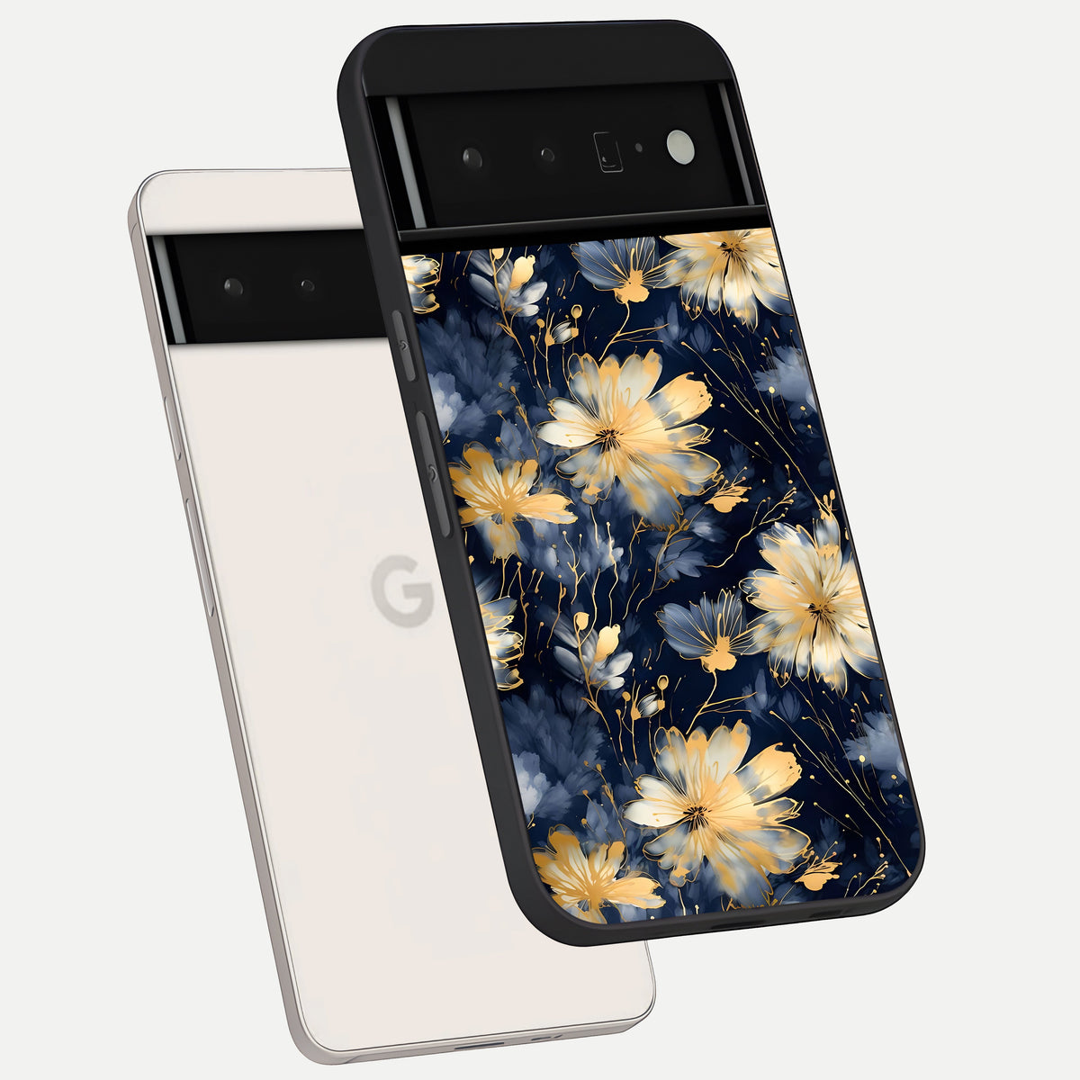  Royal Petal Dream phone case For Google Pixel 6 Pro showing premium glass back cover with detailed artwork