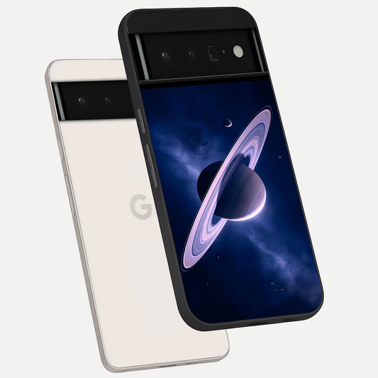 Saturn Ring Mystique phone case For Google Pixel 6 Pro showing premium glass back cover with detailed artwork