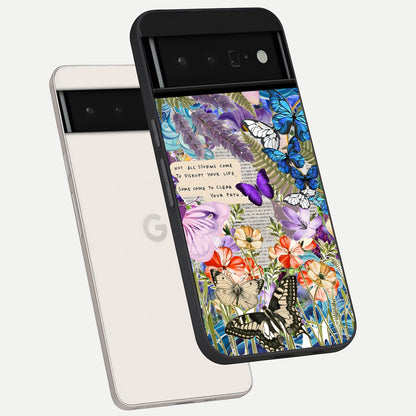  Storm Path Bloom phone case For Google Pixel 6 Pro showing premium glass back cover with detailed artwork