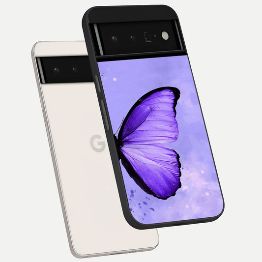  Violet Dream Wing phone case For Google Pixel 6 Pro showing premium glass back cover with detailed artwork