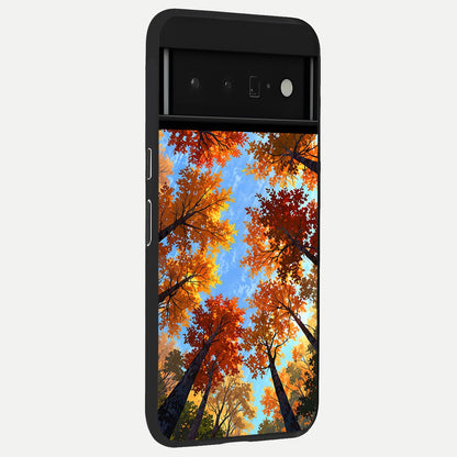  Autumn Sky Rise back cover For Google Pixel 6 Pro slim fit glass case with vibrant aesthetic design