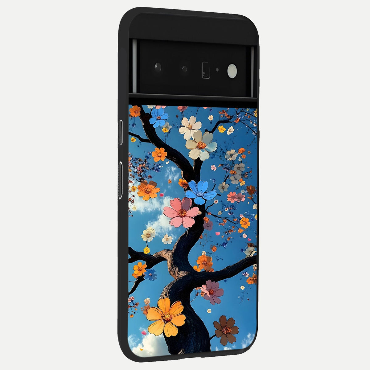  Blossom Dream Sky back cover For Google Pixel 6 Pro slim fit glass case with vibrant aesthetic design