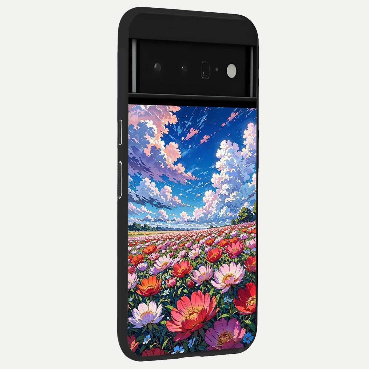  Blossom Sky Field back cover For Google Pixel 6 Pro slim fit glass case with vibrant aesthetic design