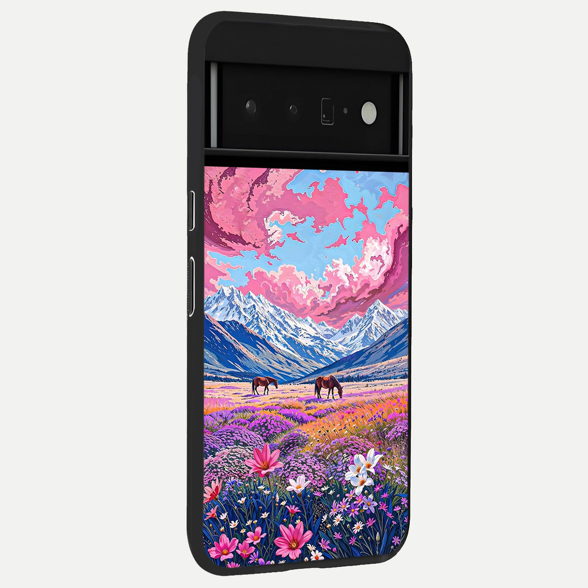  Blossom Valley Dream back cover For Google Pixel 6 Pro slim fit glass case with vibrant aesthetic design