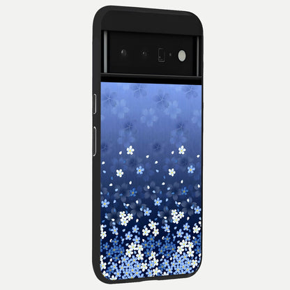  Blue Starry back cover For Google Pixel 6 Pro slim fit glass case with vibrant aesthetic design