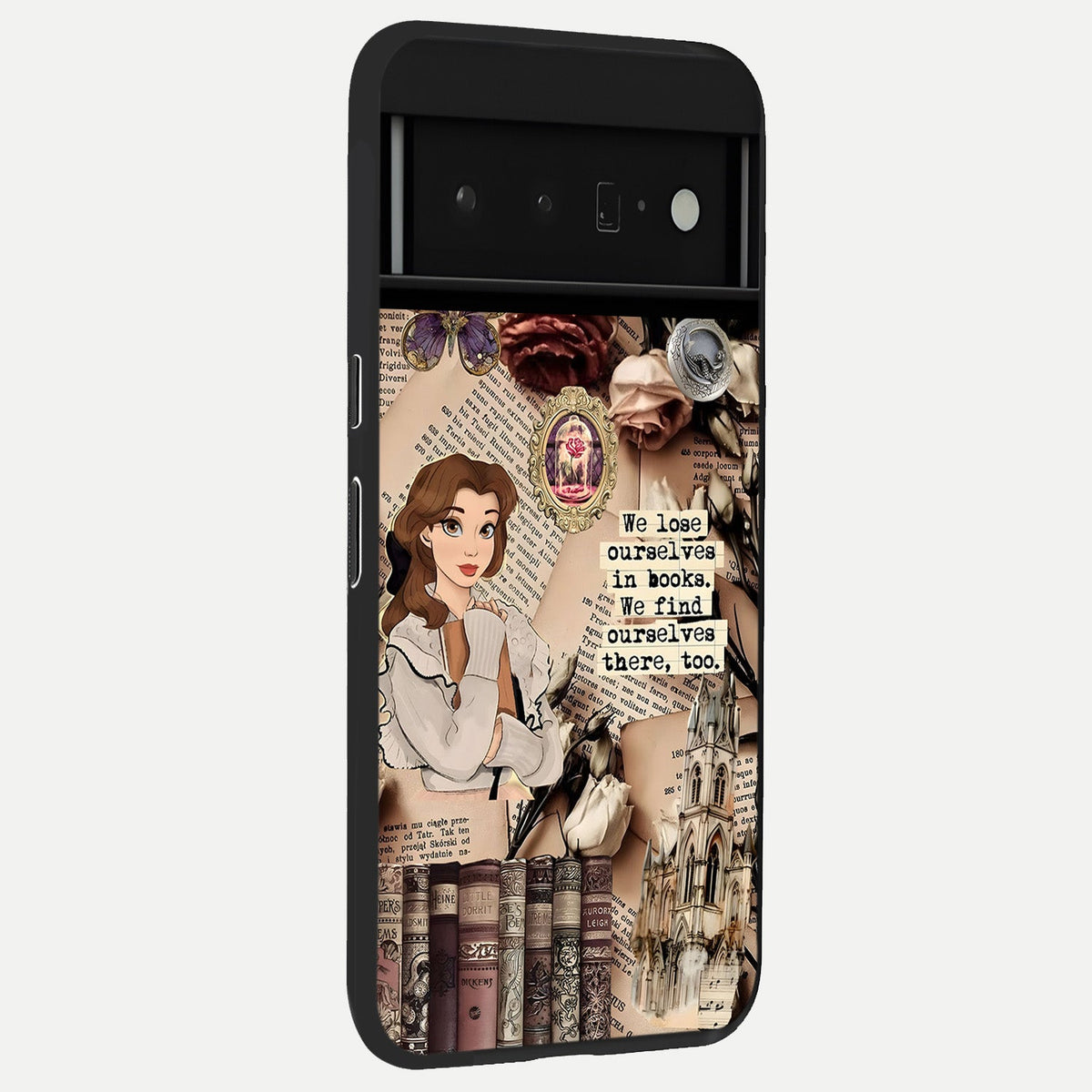  Bookish Dream World back cover For Google Pixel 6 Pro slim fit glass case with vibrant aesthetic design
