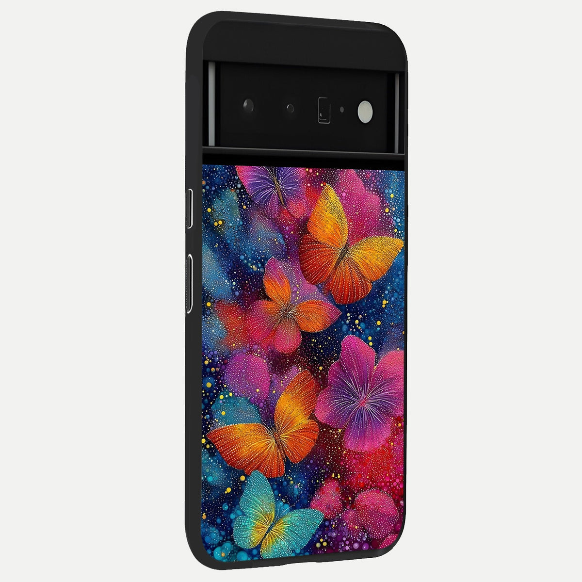  Butterfly Dream Mist back cover For Google Pixel 6 Pro slim fit glass case with vibrant aesthetic design