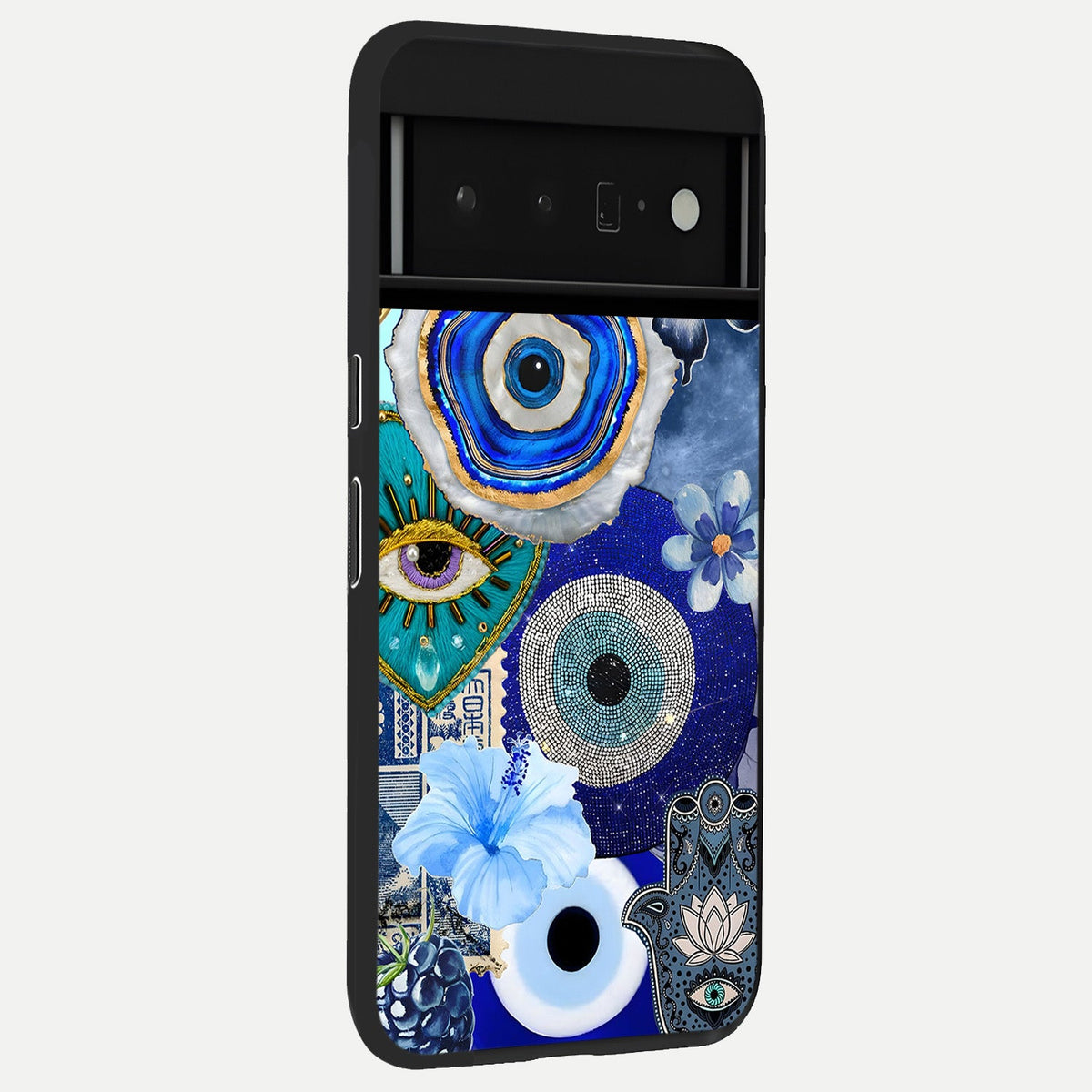  Celestial Blue Vision back cover For Google Pixel 6 Pro slim fit glass case with vibrant aesthetic design