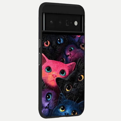 Cosmic Cats Dreams back cover For Google Pixel 6 Pro slim fit glass case with vibrant aesthetic design