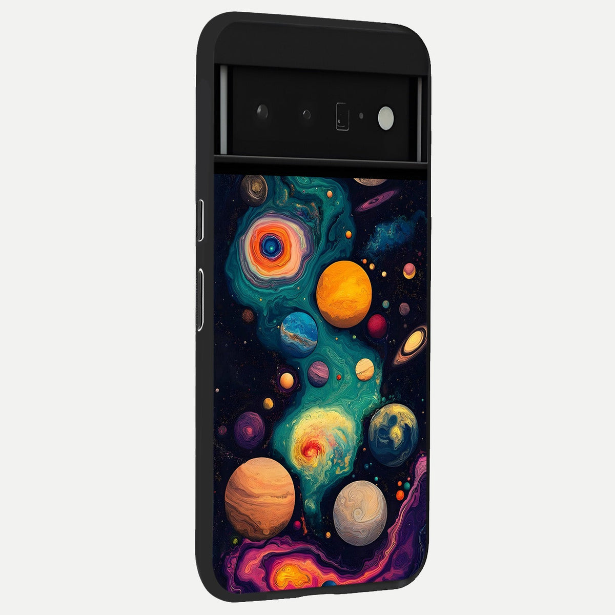  Cosmic Planet Journey back cover For Google Pixel 6 Pro slim fit glass case with vibrant aesthetic design