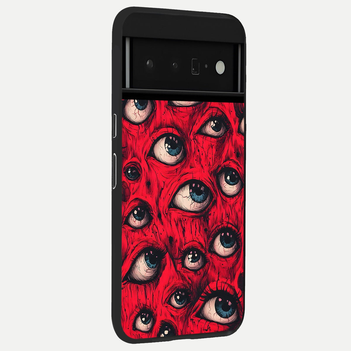  Crimson Watch Eyes back cover For Google Pixel 6 Pro slim fit glass case with vibrant aesthetic design