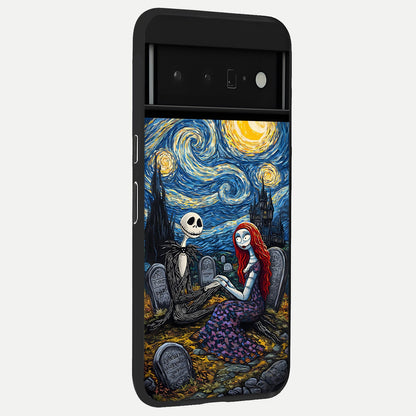 Eternal Night Love back cover For Google Pixel 6 Pro slim fit glass case with vibrant aesthetic design