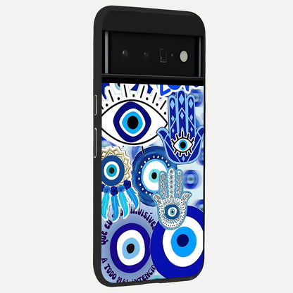  Evil Eyes Dream back cover For Google Pixel 6 Pro slim fit glass case with vibrant aesthetic design