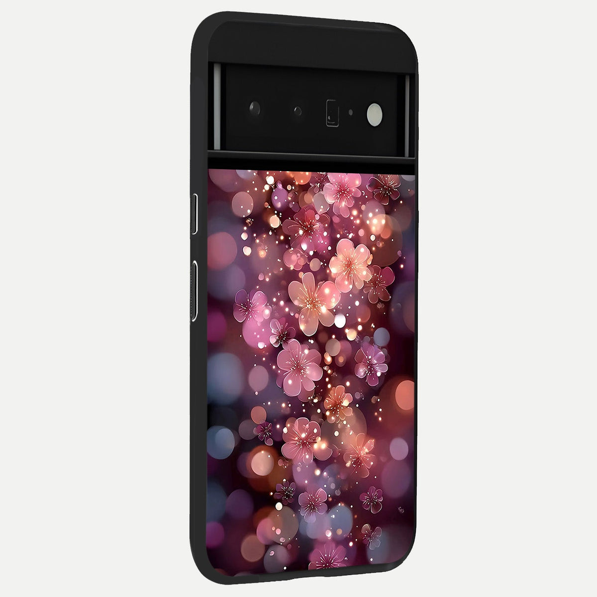  Glowing Petal Bliss back cover For Google Pixel 6 Pro slim fit glass case with vibrant aesthetic design