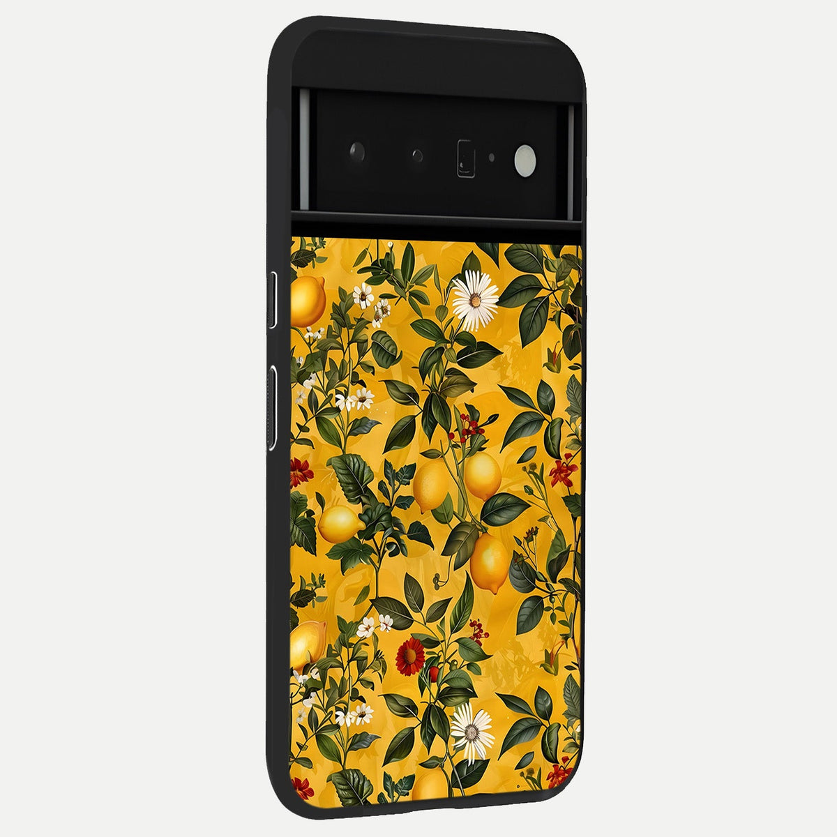  Golden Lemon Field back cover For Google Pixel 6 Pro slim fit glass case with vibrant aesthetic design