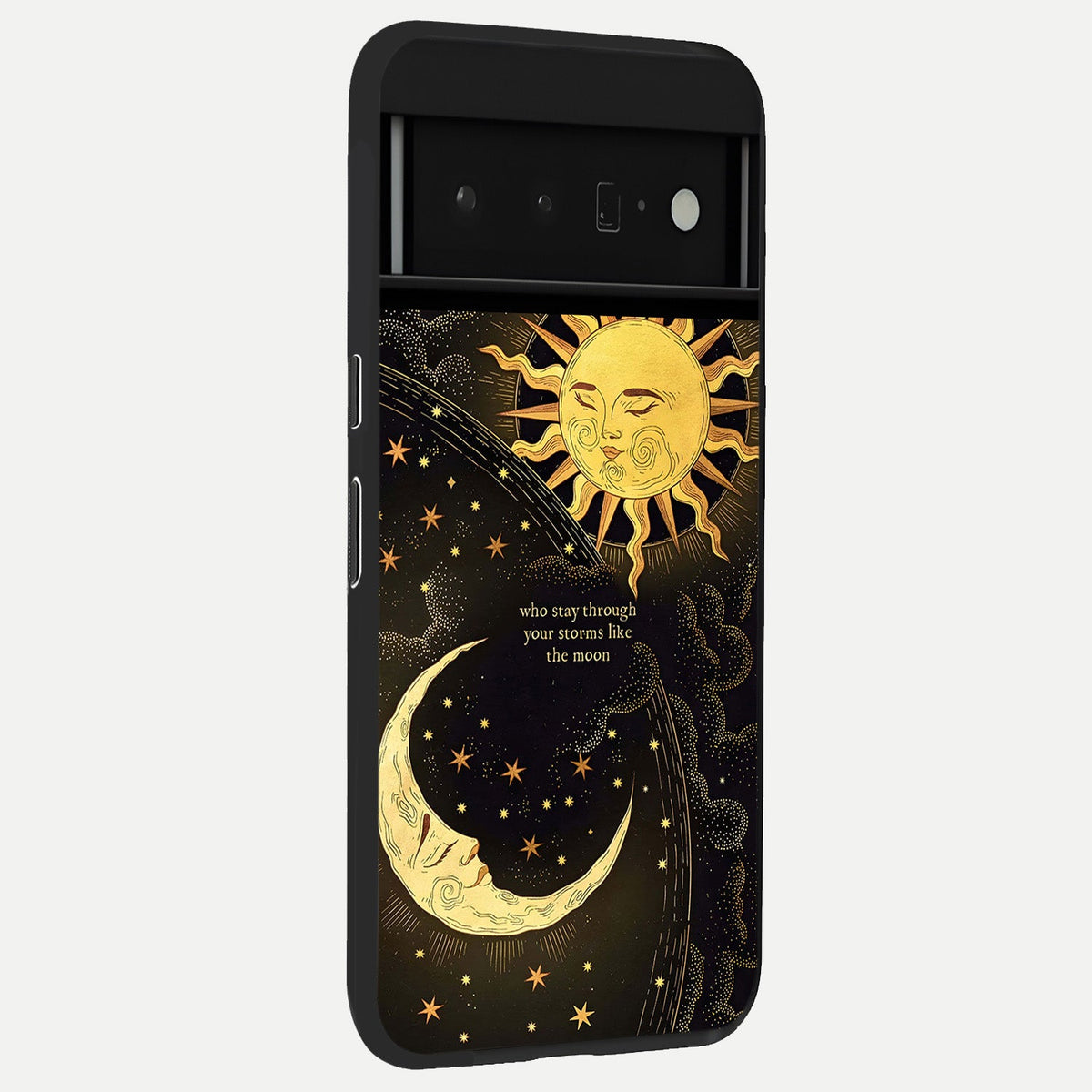  Golden Lunar Love back cover For Google Pixel 6 Pro slim fit glass case with vibrant aesthetic design