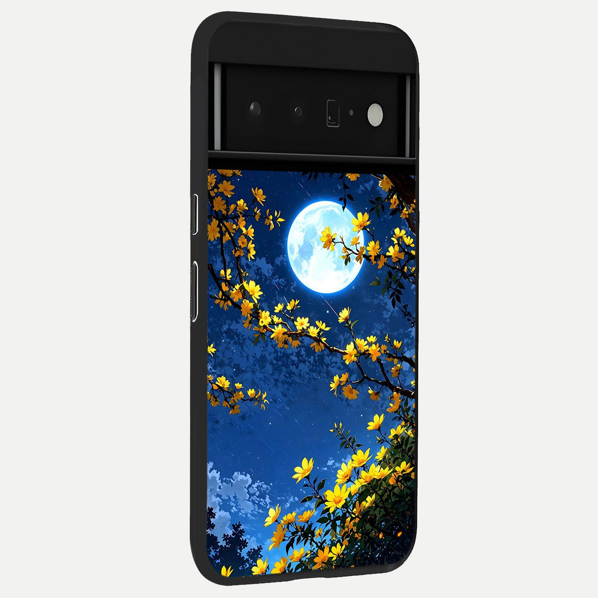  Golden Night Glow back cover For Google Pixel 6 Pro slim fit glass case with vibrant aesthetic design