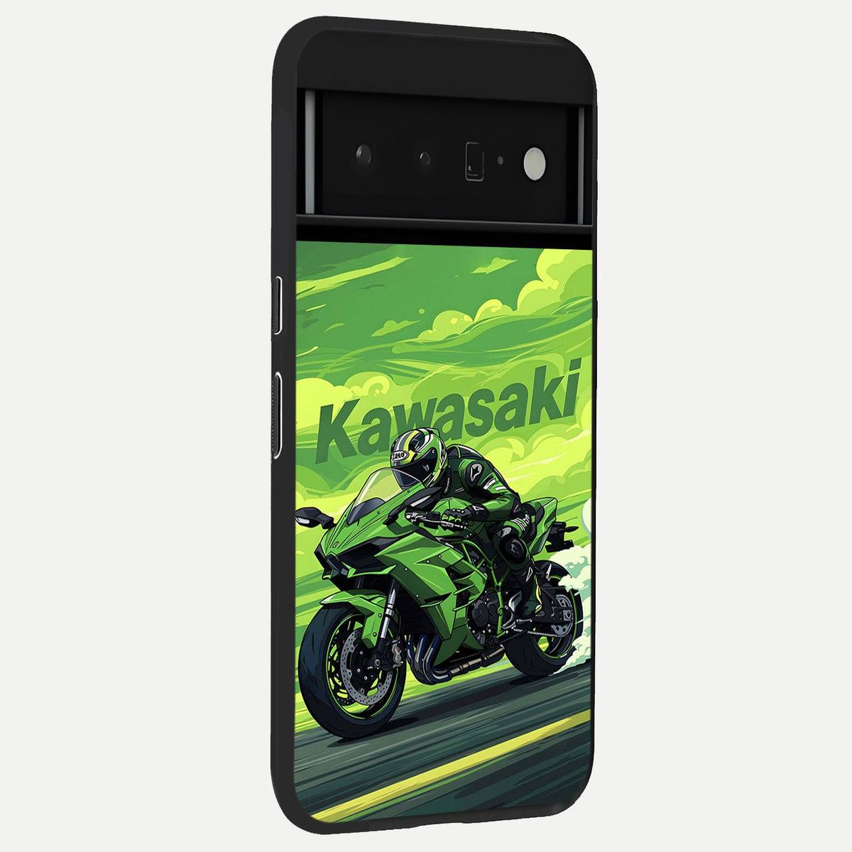  Greenery Sky back cover For Google Pixel 6 Pro slim fit glass case with vibrant aesthetic design