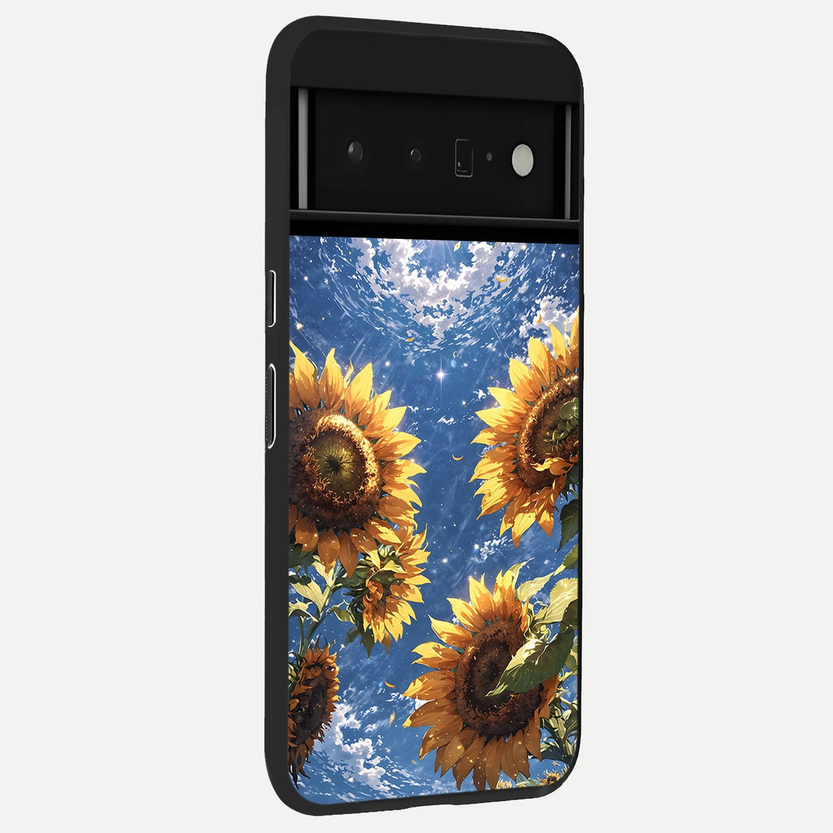  Heavenly Sunflower Rise back cover For Google Pixel 6 Pro slim fit glass case with vibrant aesthetic design