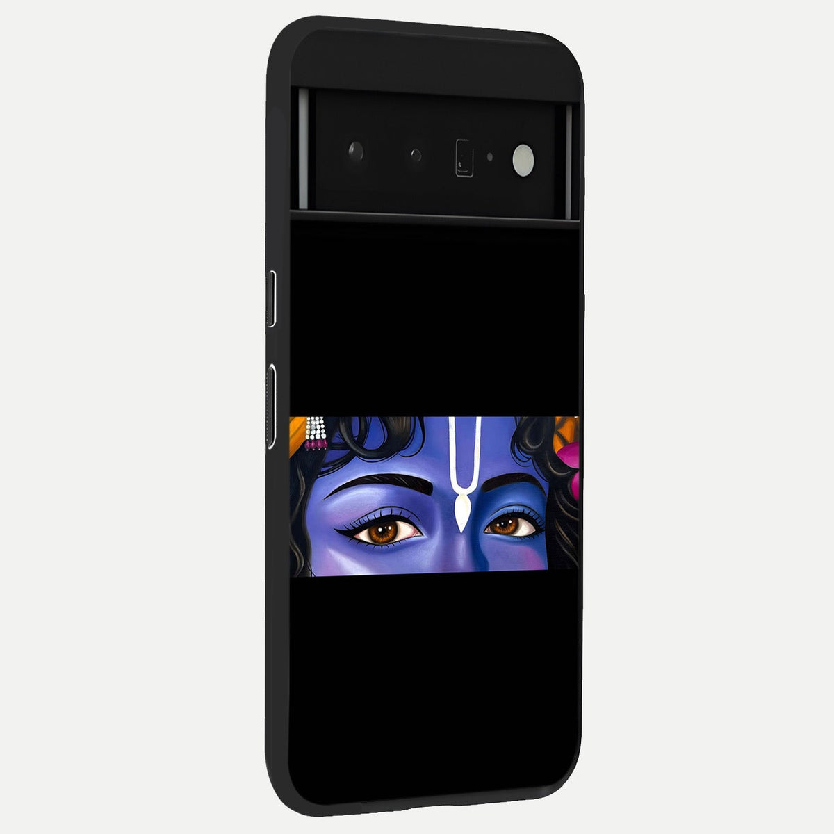  Krishna Eye back cover For Google Pixel 6 Pro slim fit glass case with vibrant aesthetic design