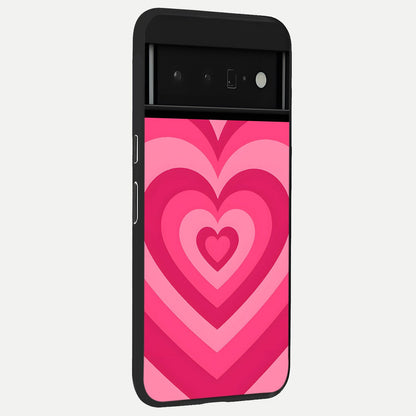  Layered Love Hearts back cover For Google Pixel 6 Pro slim fit glass case with vibrant aesthetic design