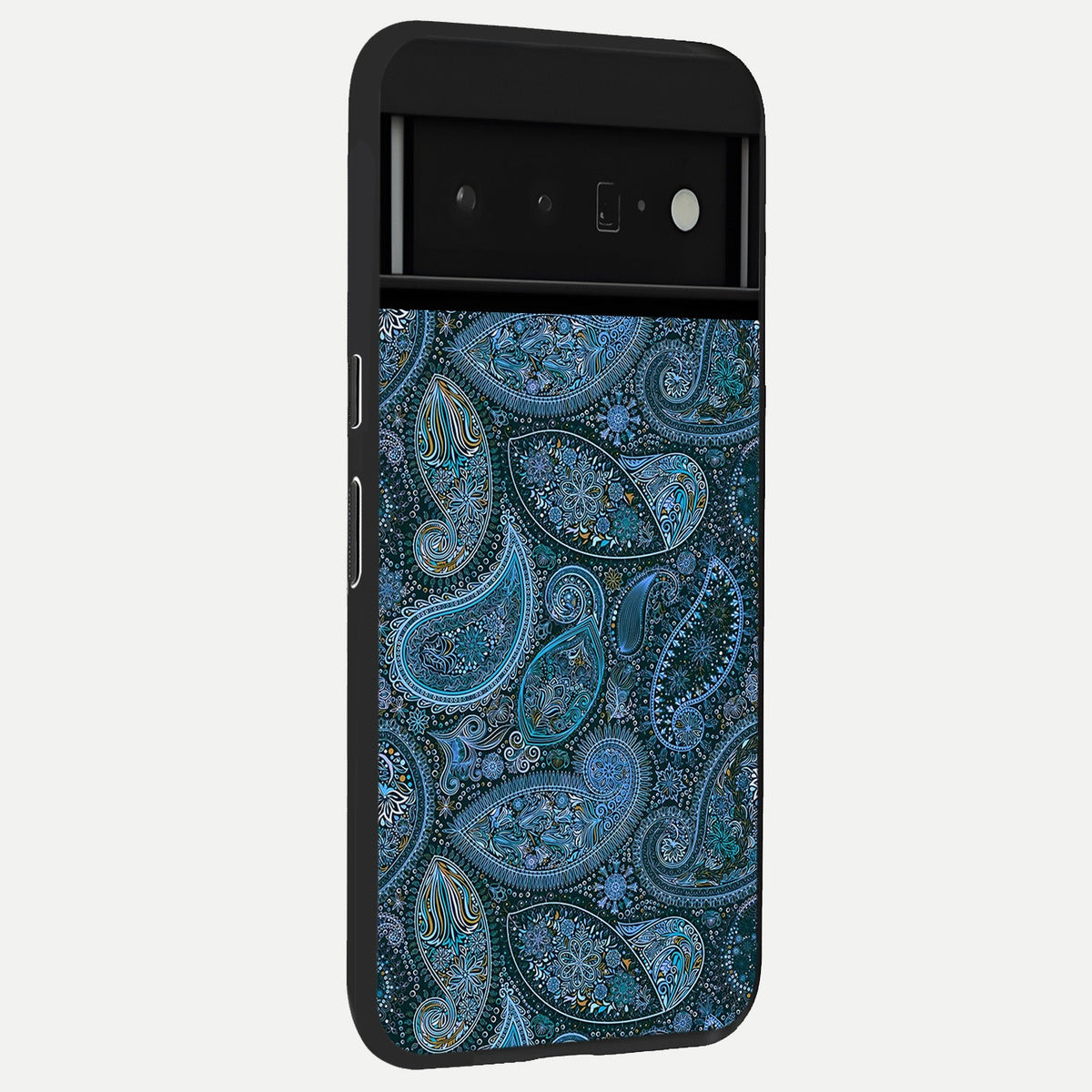  Midnight Paisley Glow back cover For Google Pixel 6 Pro slim fit glass case with vibrant aesthetic design