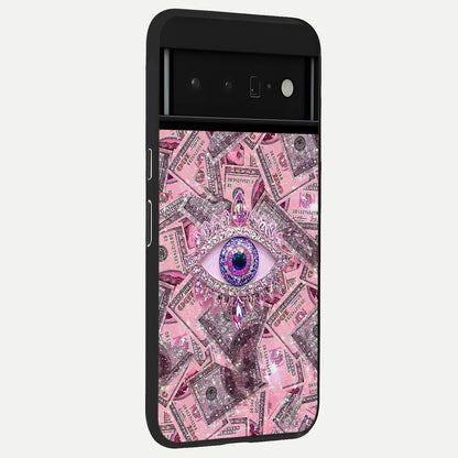  Money Eye Luxe back cover For Google Pixel 6 Pro slim fit glass case with vibrant aesthetic design