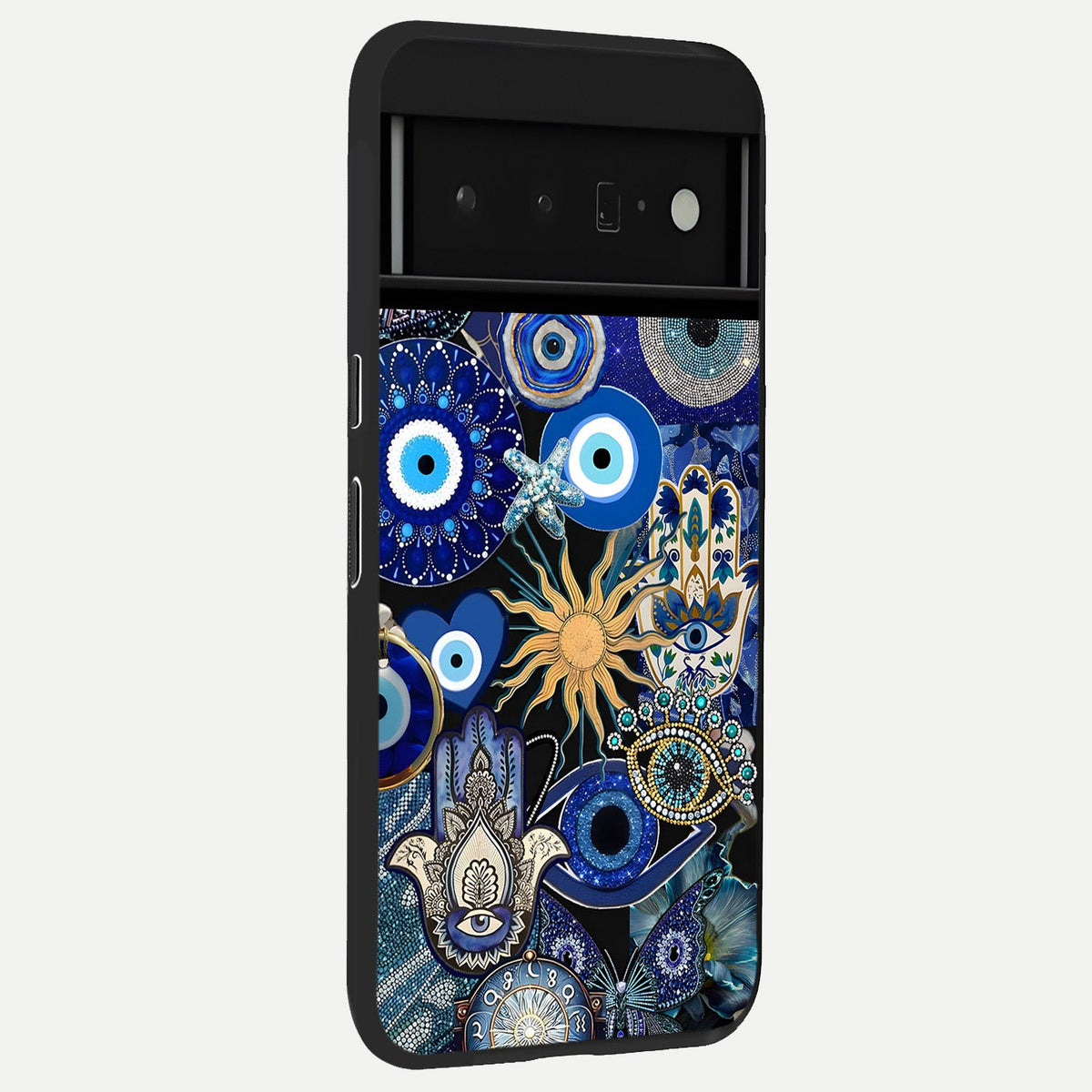  Mystic Blue Evil Eye back cover For Google Pixel 6 Pro slim fit glass case with vibrant aesthetic design