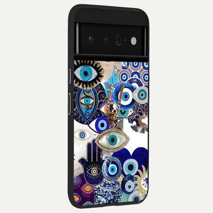  Mystic Charm Eye back cover For Google Pixel 6 Pro slim fit glass case with vibrant aesthetic design