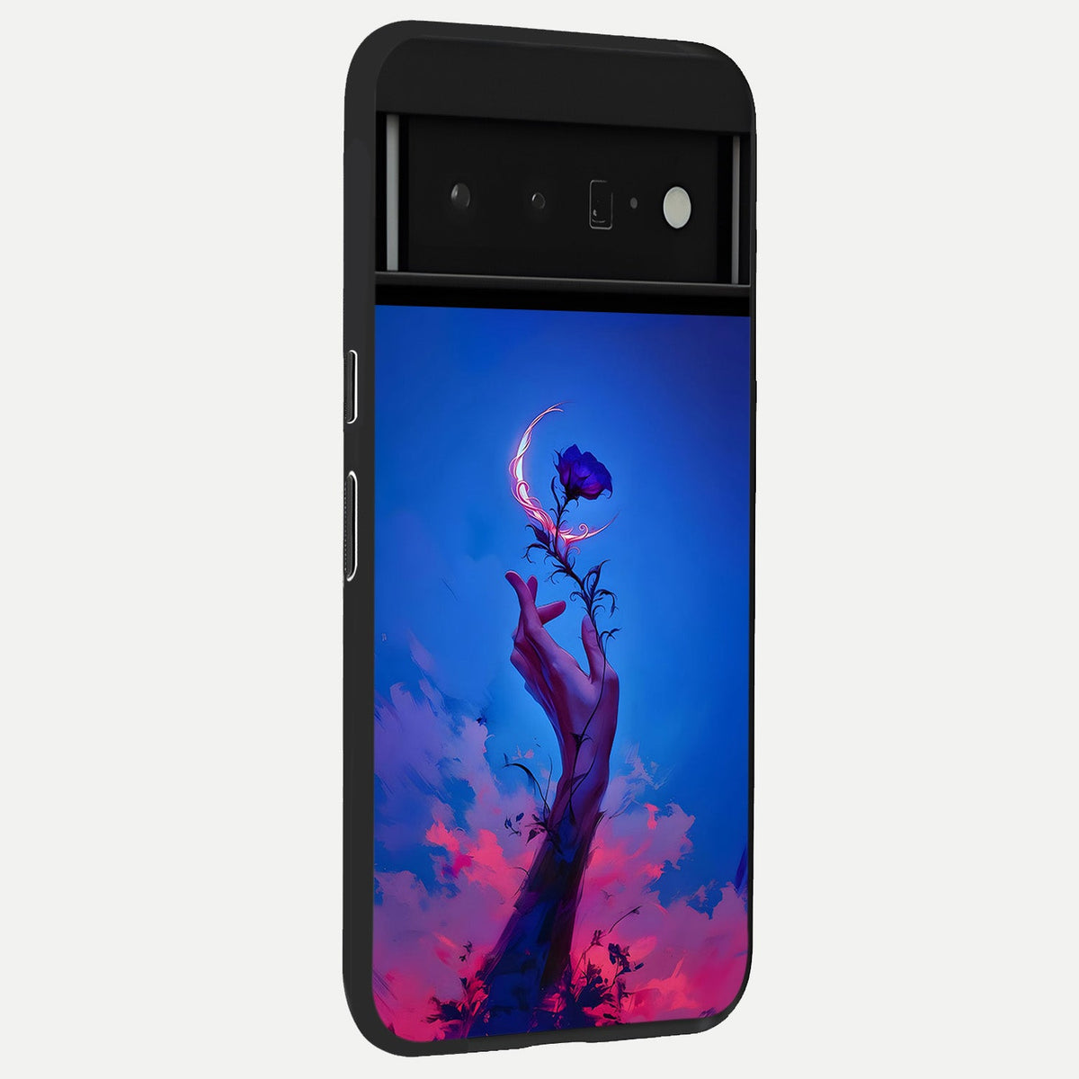  Mystic Hand back cover For Google Pixel 6 Pro slim fit glass case with vibrant aesthetic design