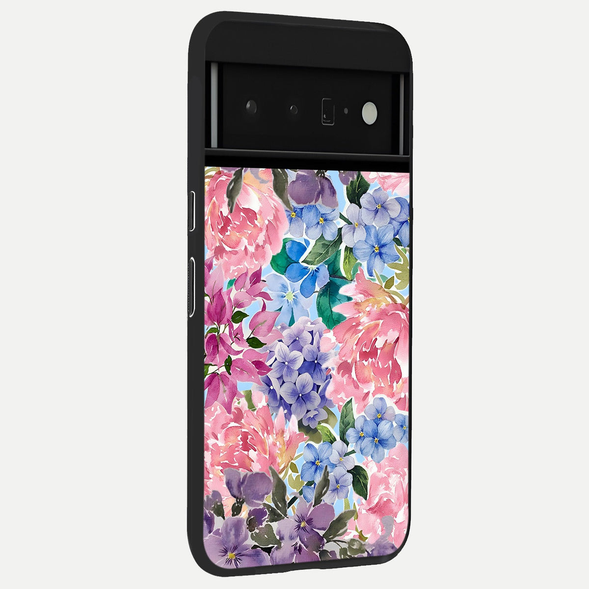  Pastel Floral Mix back cover For Google Pixel 6 Pro slim fit glass case with vibrant aesthetic design