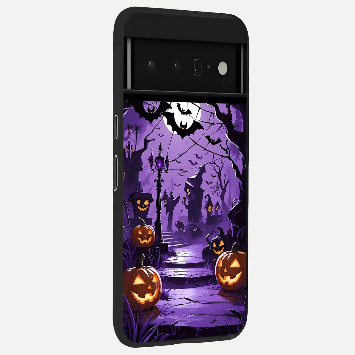  Pumpkin Patch Halloween back cover For Google Pixel 6 Pro slim fit glass case with vibrant aesthetic design