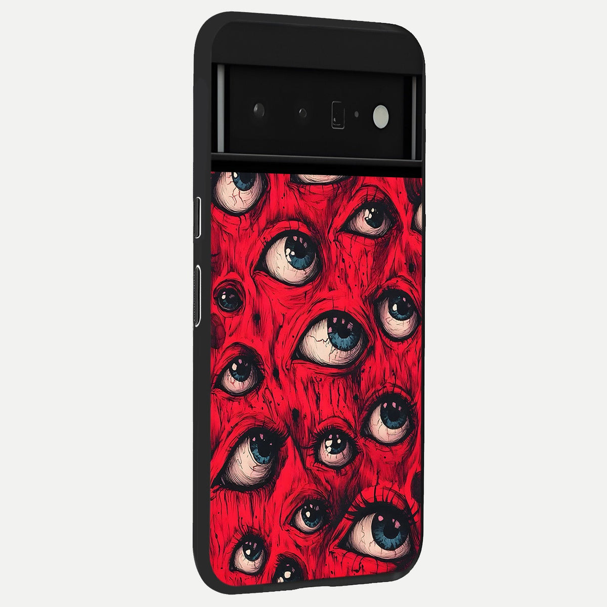  Red Eyes Pattern back cover For Google Pixel 6 Pro slim fit glass case with vibrant aesthetic design