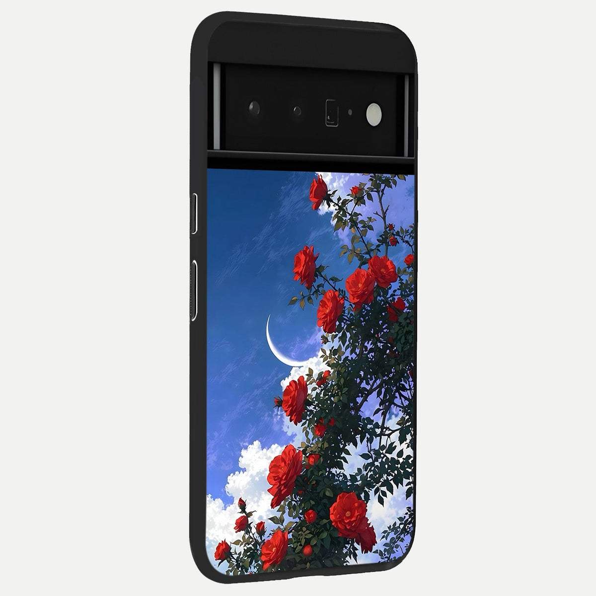  Rose Drift Flowers back cover For Google Pixel 6 Pro slim fit glass case with vibrant aesthetic design