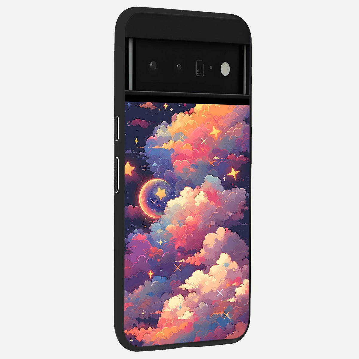  Starlit Dream Clouds back cover For Google Pixel 6 Pro slim fit glass case with vibrant aesthetic design