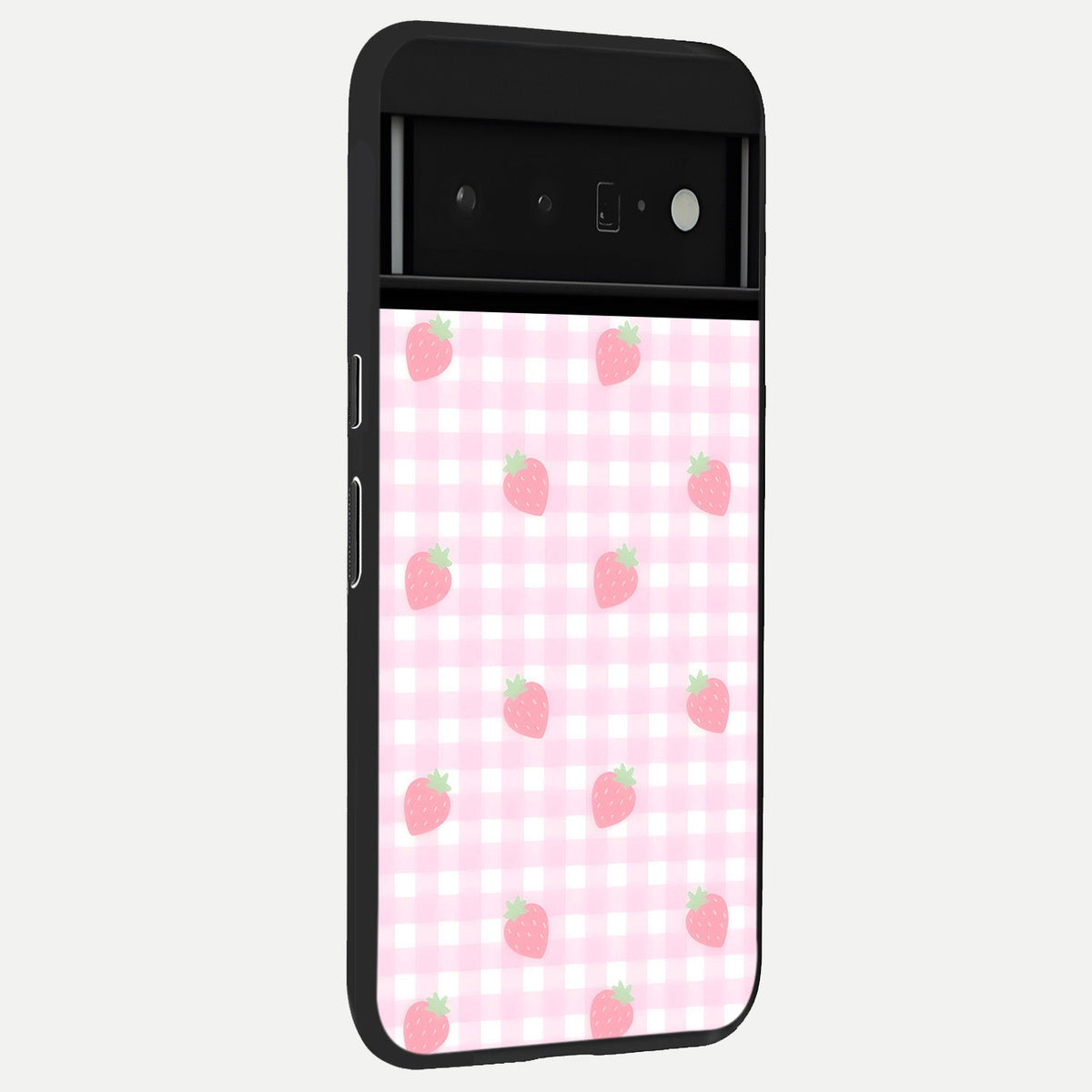  Strawberry Picnic Love back cover For Google Pixel 6 Pro slim fit glass case with vibrant aesthetic design