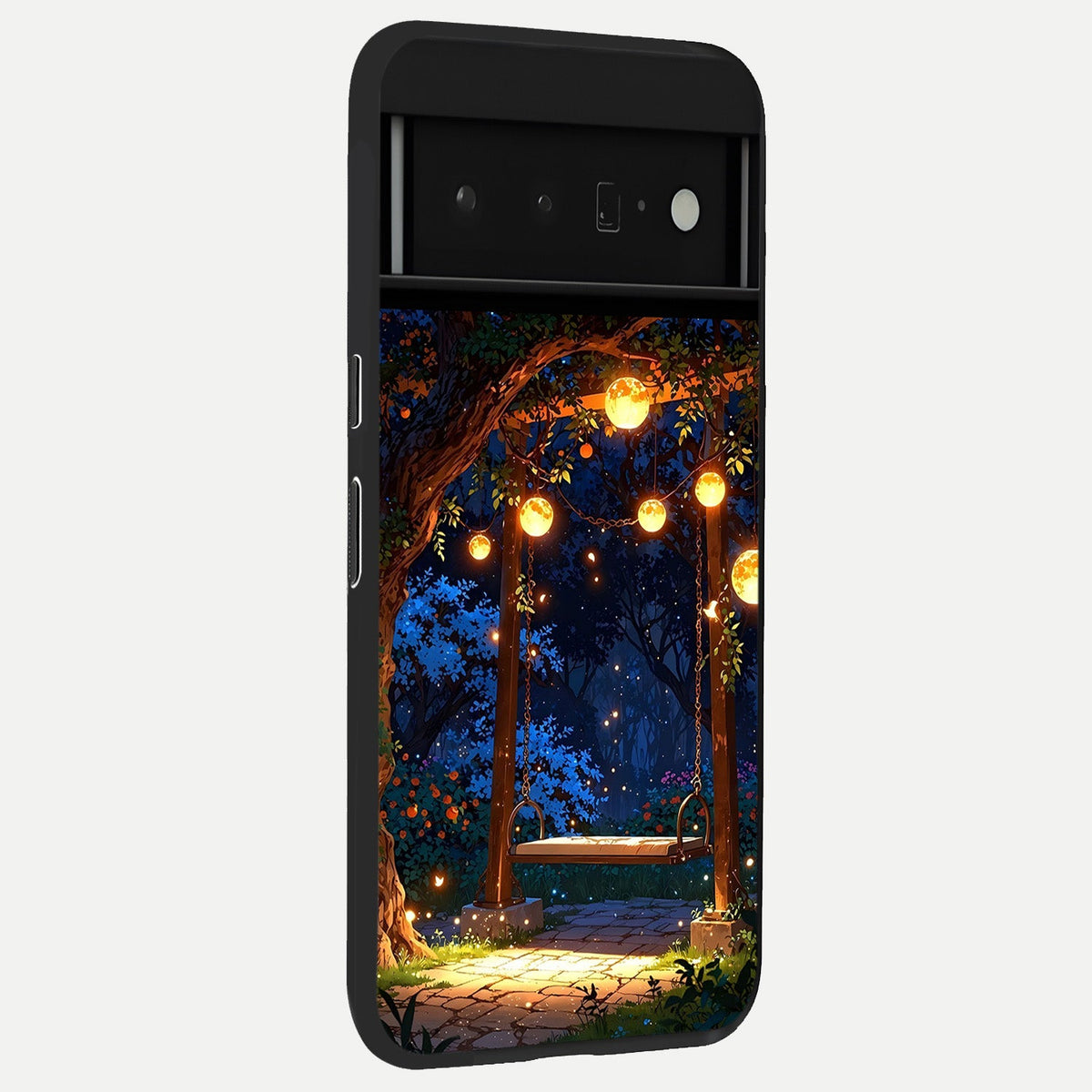 Twilight Garden Swing back cover For Google Pixel 6 Pro slim fit glass case with vibrant aesthetic design