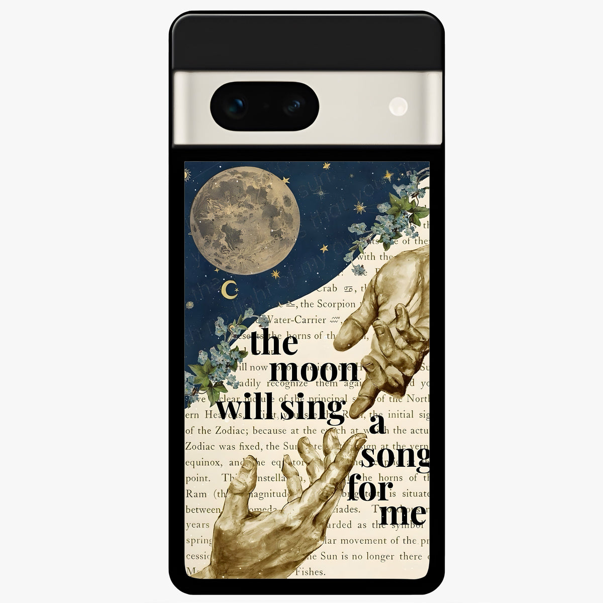 Aesthetic Divine Glass Case For Google Pixel 7A back cover – full design glossy printed glass finish