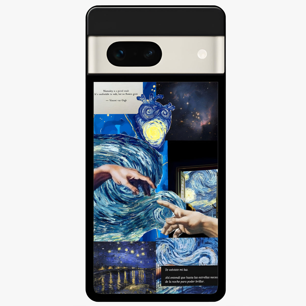  Aesthetic Vando Hands Glass Case For Google Pixel 7A back cover – full design glossy printed glass finish