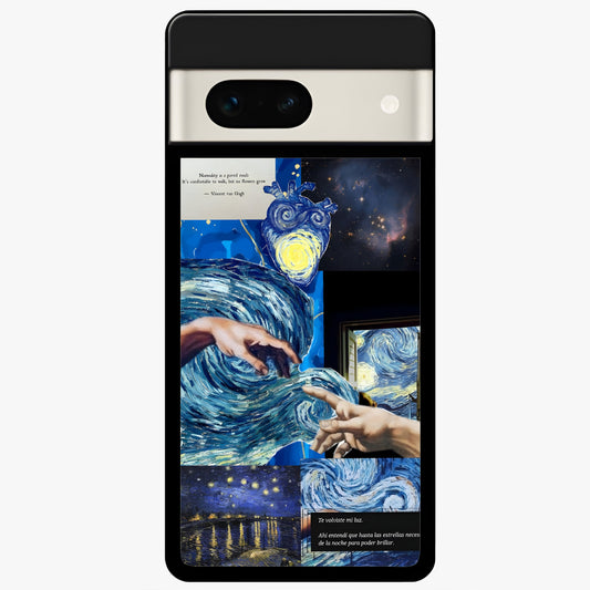 Aesthetic Vando Hands Glass Case For Google Pixel 7A back cover – full design glossy printed glass finish